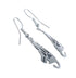 Sterling Silver Overlay Navajo Wolf Hook Dangle Earrings AX125725