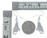 Sterling Silver Overlay Navajo Wolf Hook Dangle Earrings AX125725