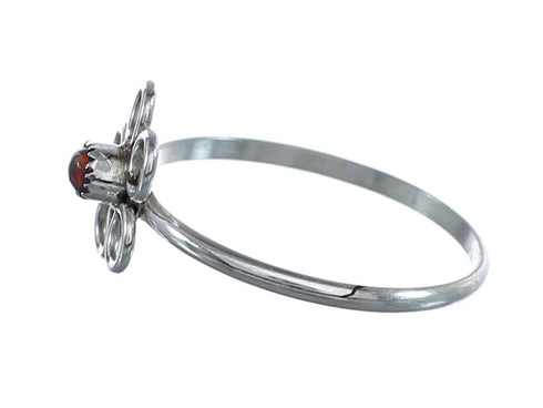 Native American Opal Sterling Silver Flower Ring Size 6-1/2 AX125671