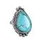 Native American Turquoise Sterling Silver Ring Size 6-3/4 JX126462