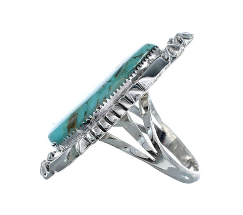 Native American Turquoise Sterling Silver Ring Size 6-3/4 JX126462