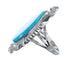 Native American Turquoise Sterling Silver Ring Size 6-3/4 JX126469