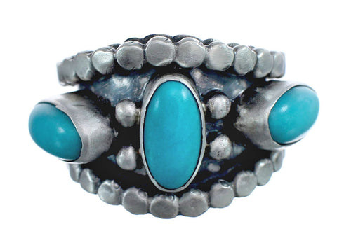 Navajo Turquoise Sterling Silver Ring Size 7-3/4 JX126484