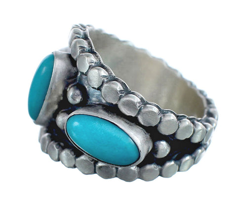 Navajo Turquoise Sterling Silver Ring Size 7-3/4 JX126484