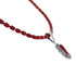 Native American Navajo Coral Bead Pendant Sterling Silver Necklace JX126565