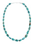 Native American Turquoise Bead And Silver Necklace JX126586