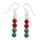 Navajo Multicolor And Sterling Silver Bead Hook Dangle Earrings JX126591