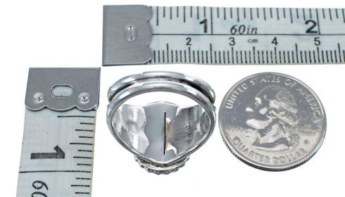 Native American Navajo Sterling Silver Opal Ring Size 6 AX125850