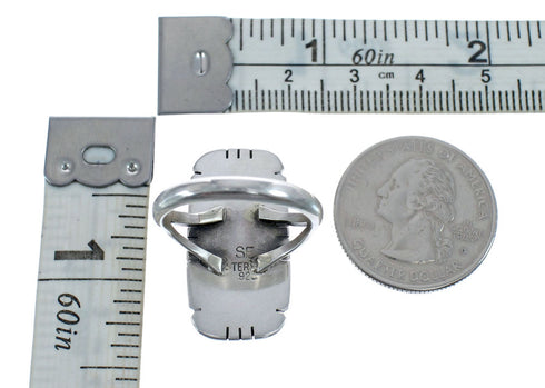 Purple Oyster Shell Navajo Sterling Silver Ring Size 9-1/4 AX125794