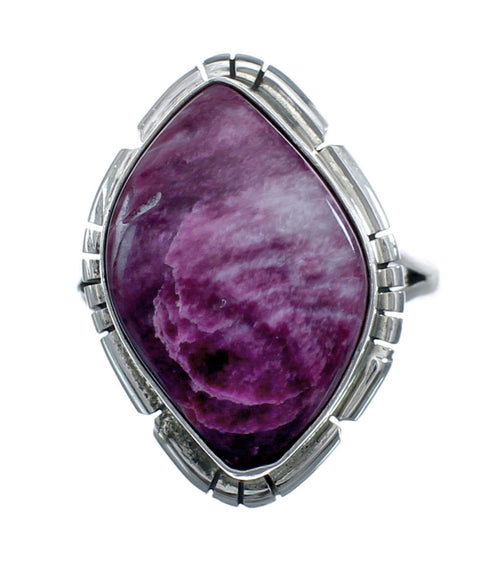 Purple Oyster Shell Navajo Sterling Silver Ring Size 10-1/4 AX125795
