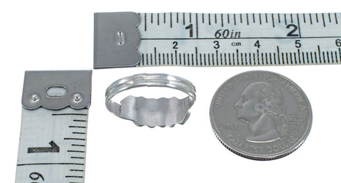 Native American Turquoise Inlay Zuni Ring Size 5-1/2 AX125752