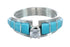 Zuni Genuine Sterling Silver Cubic Zirconia And Turquoise Ring Size 6 AX125818