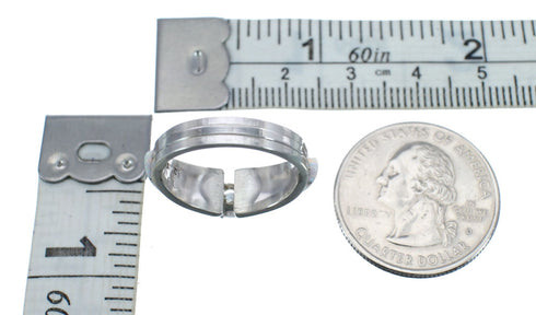 Opal Genuine Sterling Silver CZ Zuni Jewelry Ring Size 6 AX125821