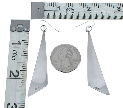 Native American Sterling Silver Bear Paw Hook Dangle Earrings AX126006