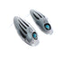 Native American Sterling Silver Turquoise Bear Paw Post Earrings AX125986