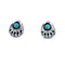 Native American Sterling Silver Turquoise Bear Paw Post Earrings AX125953