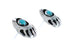 Native American Sterling Silver Turquoise Bear Paw Post Earrings AX125953