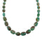 Kingman Turquoise Sterling Silver Navajo Bead Necklace AX126052
