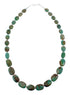 Kingman Turquoise Sterling Silver Navajo Bead Necklace AX126052