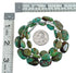Kingman Turquoise Sterling Silver Navajo Bead Necklace AX126052