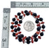 Native American Sterling Silver Onyx And Oyster Shell Bead Necklace AX126053