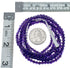 Native American Amethyst Sterling Silver 3-Strand Bead Necklace AX126055