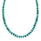 Native American Turquoise Sterling Silver Bead Necklace AX126057