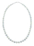Native American Mother of Pearl Bead Sterling Silver Necklace AX126065