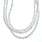 Native American Mother of Pearl Sterling Silver 3-Strand Bead Necklace AX126069