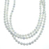Native American Mother of Pearl Sterling Silver 3-Strand Bead Necklace AX126069