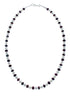 Native American Sterling Silver Mother of Pearl And Agate Bead Necklace AX126073