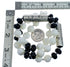 Navajo Mother of Pearl And Onyx Old Pawn Style Sterling Silver Bead Necklace AX126083
