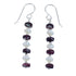 Sterling Silver Mother of Pearl Agate Navajo Bead Hook Dangle Earrings AX126035