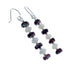 Sterling Silver Mother of Pearl Agate Navajo Bead Hook Dangle Earrings AX126035