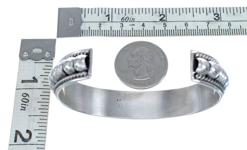 Native American Authentic Sterling Silver Cuff Bracelet AX125906