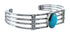 Turquoise Genuine Sterling Silver Navajo Cuff Bracelet AX125935