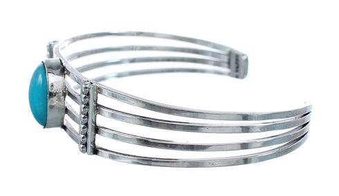 Turquoise Genuine Sterling Silver Navajo Cuff Bracelet AX125935