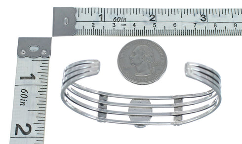 Turquoise Genuine Sterling Silver Navajo Cuff Bracelet AX125935