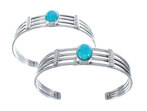 Turquoise Genuine Sterling Silver Navajo Cuff Bracelet AX125935