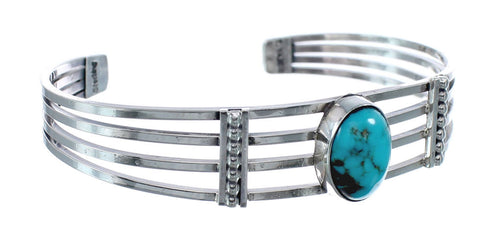 Turquoise Genuine Sterling Silver Navajo Cuff Bracelet AX125937