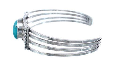 Turquoise Genuine Sterling Silver Navajo Cuff Bracelet AX125937