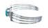 Turquoise Genuine Sterling Silver Navajo Cuff Bracelet AX125937