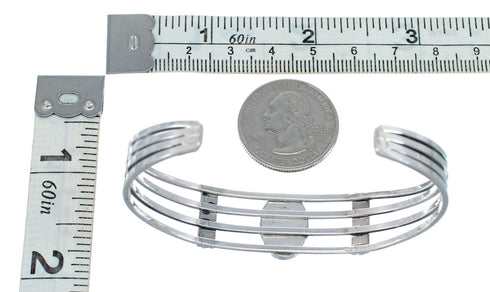 Turquoise Genuine Sterling Silver Navajo Cuff Bracelet AX125937