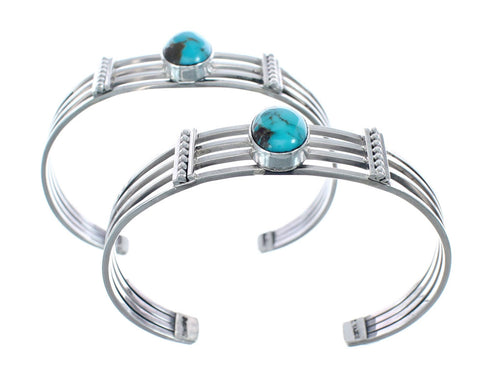Turquoise Genuine Sterling Silver Navajo Cuff Bracelet AX125937