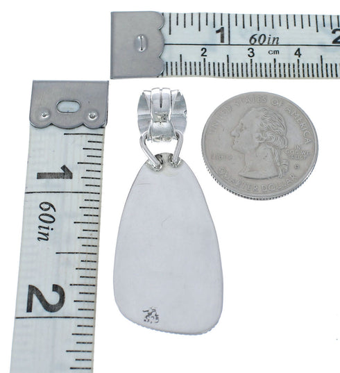 Turquoise Native American Genuine Sterling Silver Pendant JX125839