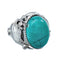 Sterling Silver Turquoise Native American Feather Ring Size 12-3/4 AX126142