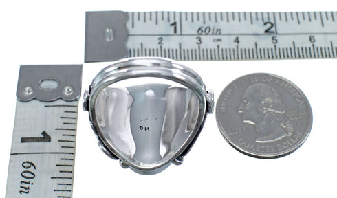 Sterling Silver Turquoise Native American Feather Ring Size 11 AX126143