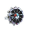 Zuni Sun and Flower Multicolor Multistone Inlay Ring Size 8-1/2 AX126149