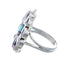 Zuni Sun and Flower Multicolor Multistone Inlay Ring Size 8-1/2 AX126149