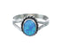 Native American Navajo Sterling Silver Blue Opal Ring Size 5 AX126131